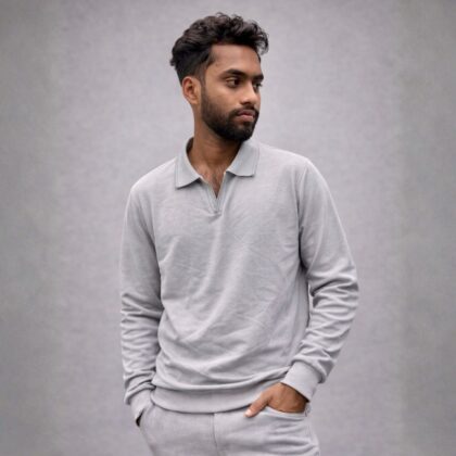 Premium Casual Polo Shirt (Ash- colour)