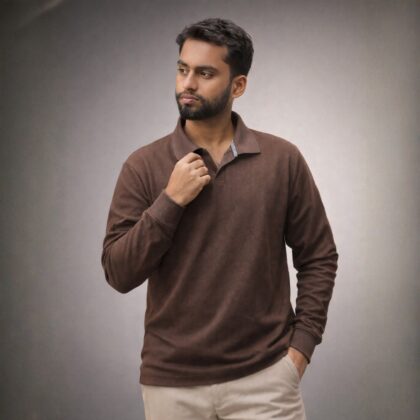 Premium Casual Polo Shirt (Brown colour)