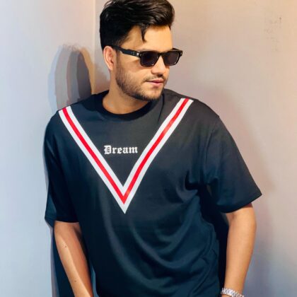 Drop Shoulder T-Shirt  Black